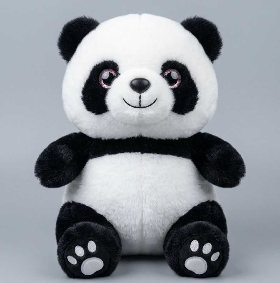 Panda Stuffed Animal With Glitter Eyes